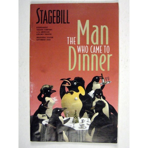 Man Who Came Dinner Stagebill Opening Night 2000 Nathan Lane Jean Smart - Picture 1 of 6